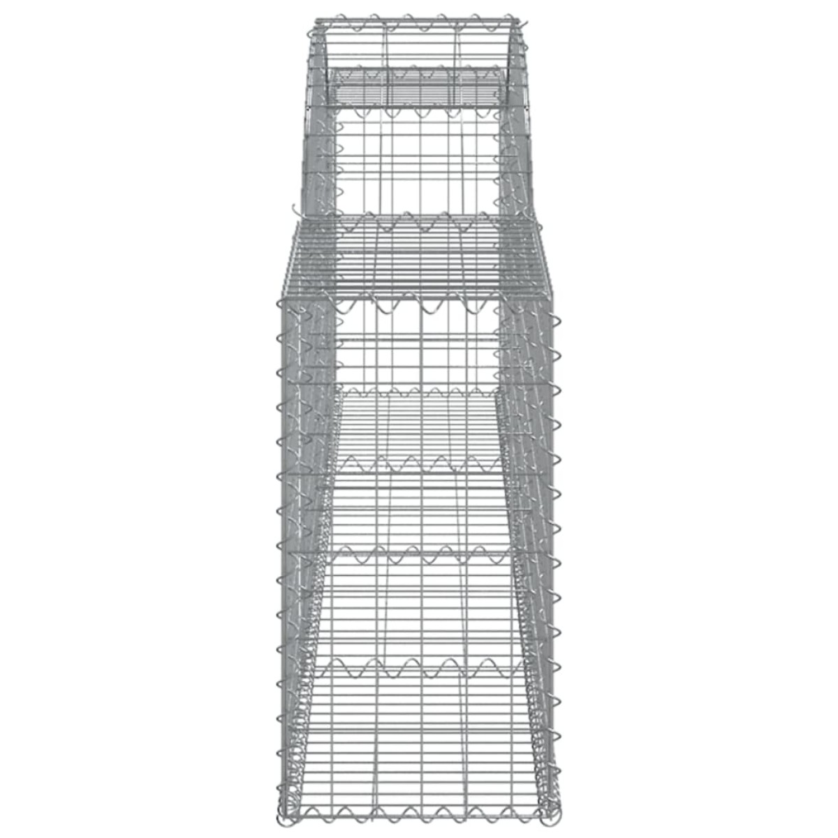 vidaXL Συρματοκιβώτια Τοξωτά 17 τεμ. 300x30x60/80 εκ. Γαλβαν. Ατσάλι