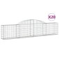 vidaXL Συρματοκιβώτια Τοξωτά 20 τεμ. 300x30x60/80 εκ. Γαλβαν. Ατσάλι