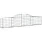 vidaXL Συρματοκιβώτια Τοξωτά 25 τεμ. 300x30x60/80 εκ. Γαλβαν. Ατσάλι
