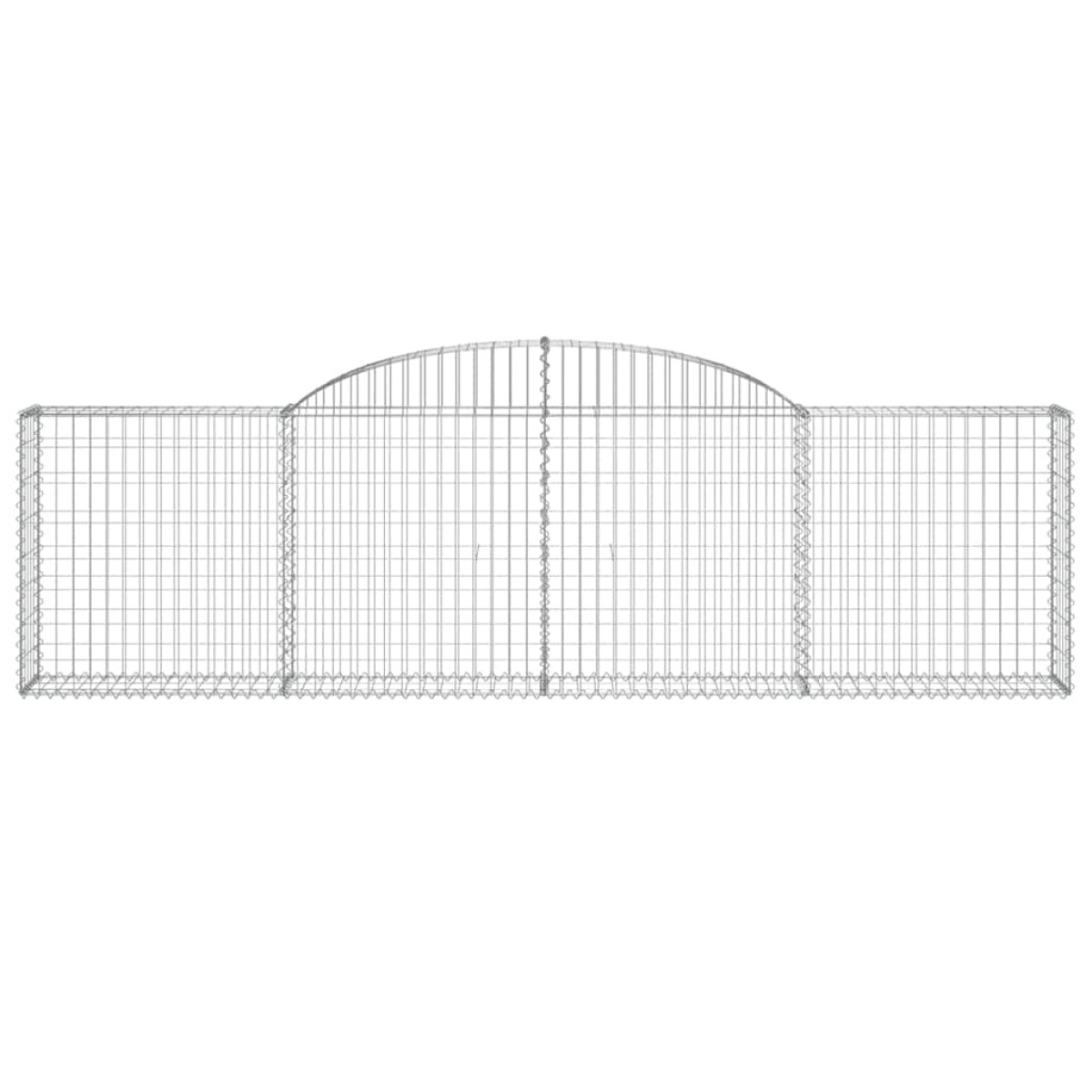 vidaXL Συρματοκιβώτια Τοξωτά 5 τεμ. 300x30x80/100 εκ. Γαλβαν. Ατσάλι