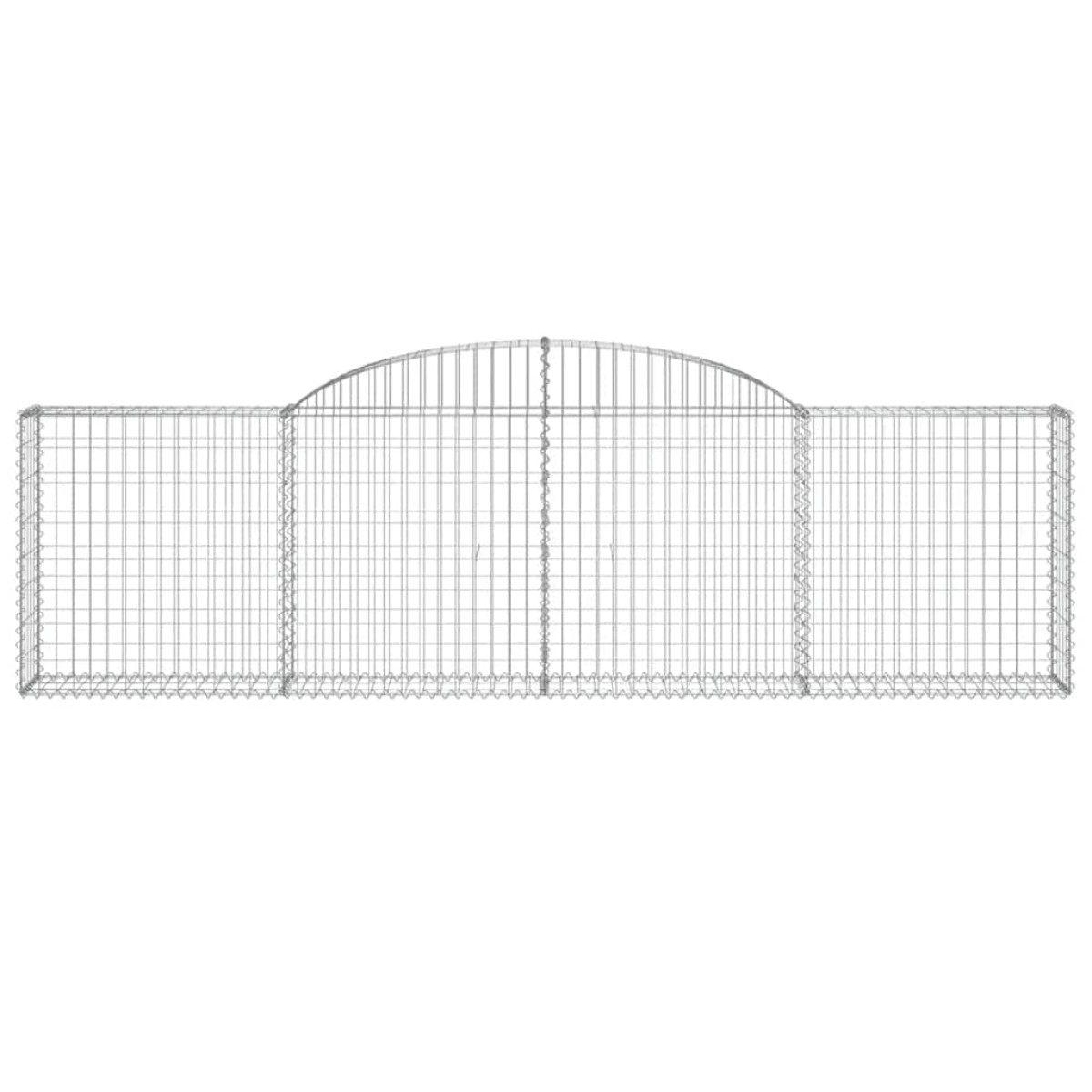 vidaXL Συρματοκιβώτια Τοξωτά 7 τεμ. 300x30x80/100 εκ. Γαλβαν. Ατσάλι