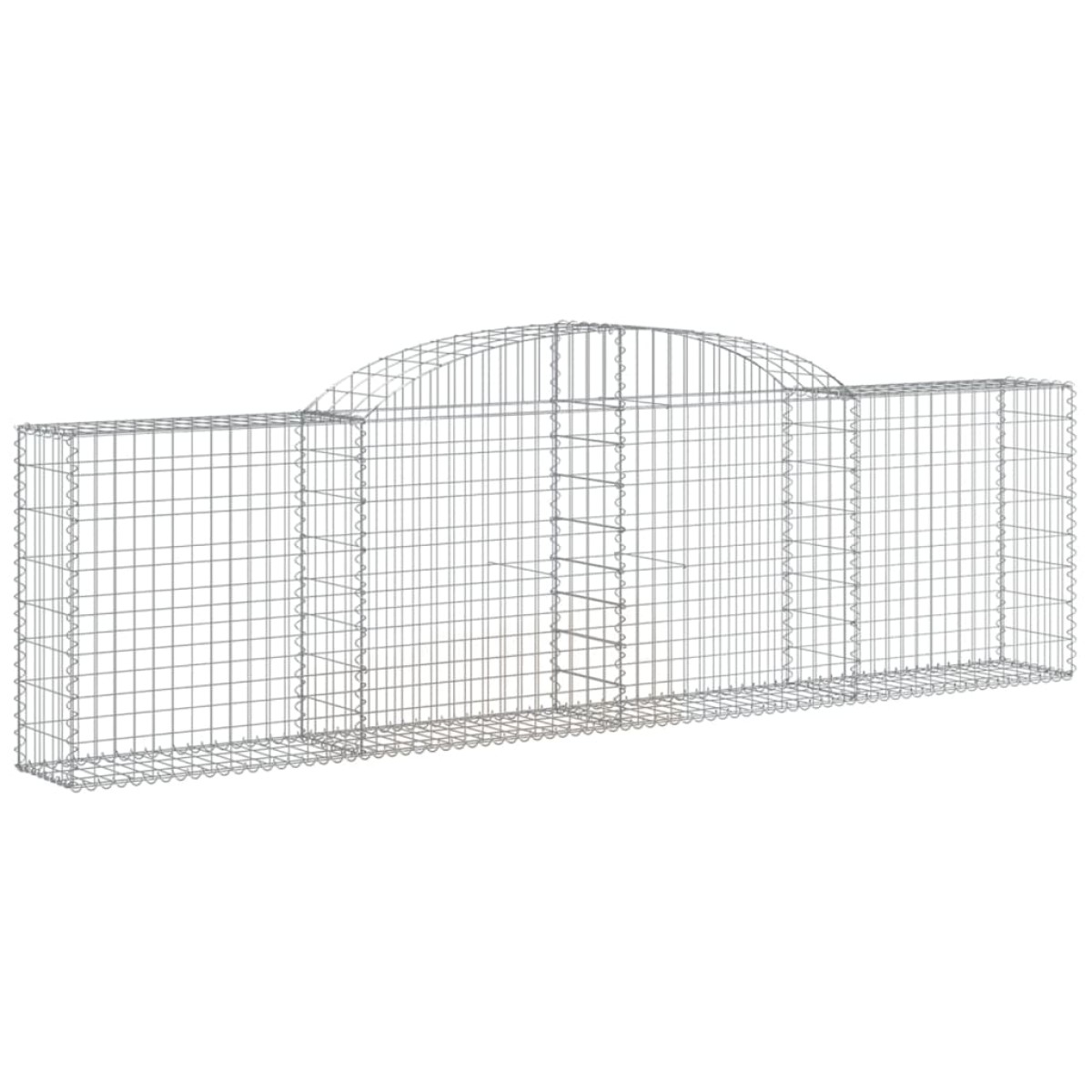 vidaXL Συρματοκιβώτια Τοξωτά 8 τεμ. 300x30x80/100 εκ. Γαλβαν. Ατσάλι