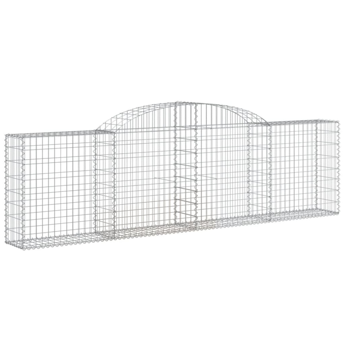 vidaXL Συρματοκιβώτια Τοξωτά 9 τεμ. 300x30x80/100 εκ. Γαλβαν. Ατσάλι