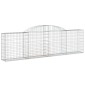 vidaXL Συρματοκιβώτια Τοξωτά 9 τεμ. 300x30x80/100 εκ. Γαλβαν. Ατσάλι