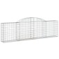 vidaXL Συρματοκιβώτια Τοξωτά 11 τεμ. 300x30x80/100 εκ. Γαλβαν. Ατσάλι