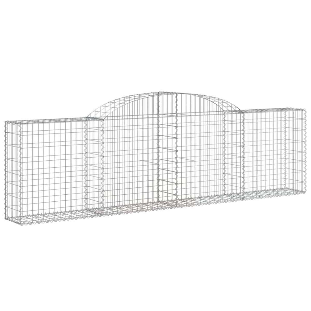 vidaXL Συρματοκιβώτια Τοξωτά 12 τεμ. 300x30x80/100 εκ. Γαλβαν. Ατσάλι