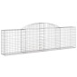 vidaXL Συρματοκιβώτια Τοξωτά 12 τεμ. 300x30x80/100 εκ. Γαλβαν. Ατσάλι
