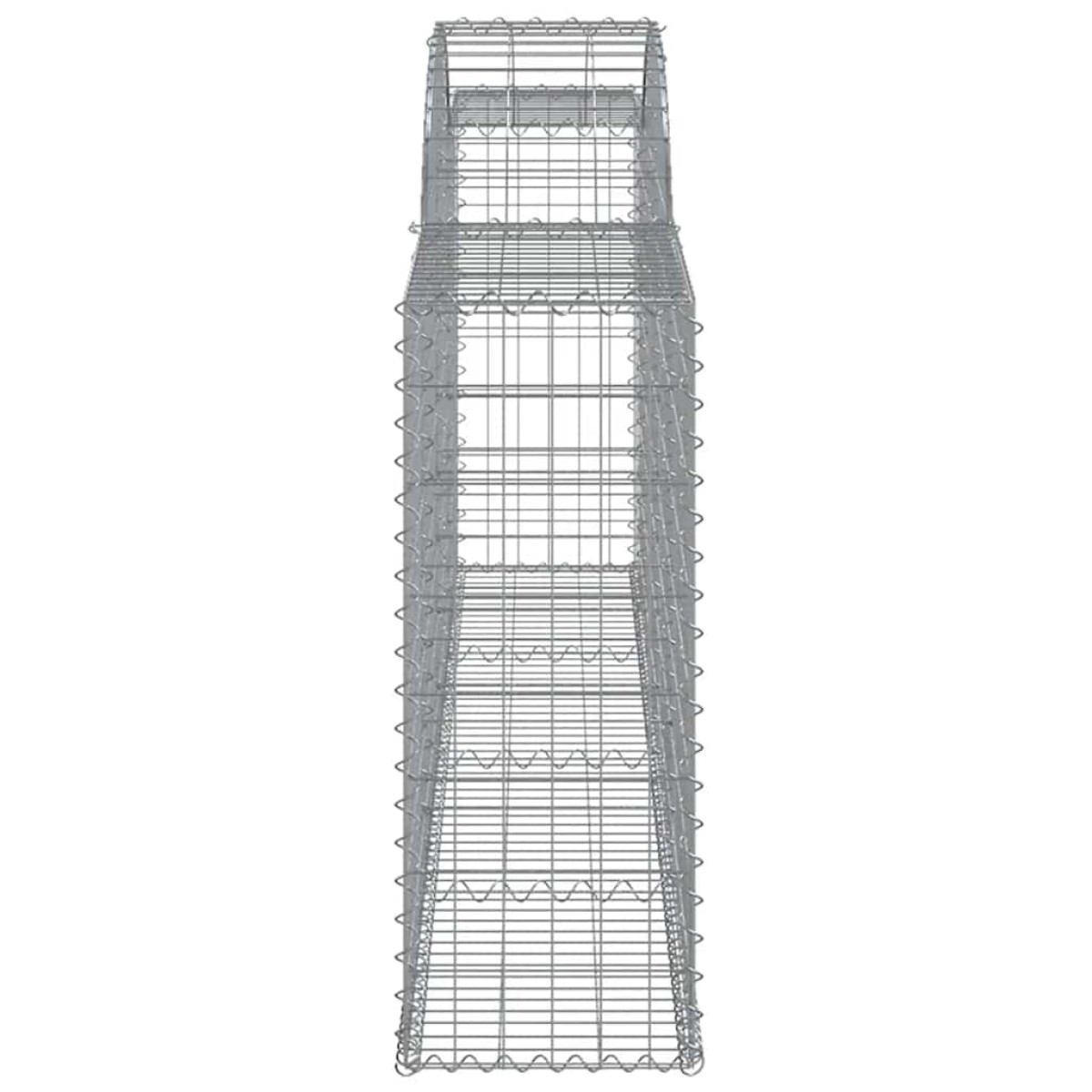 vidaXL Συρματοκιβώτια Τοξωτά 12 τεμ. 300x30x80/100 εκ. Γαλβαν. Ατσάλι