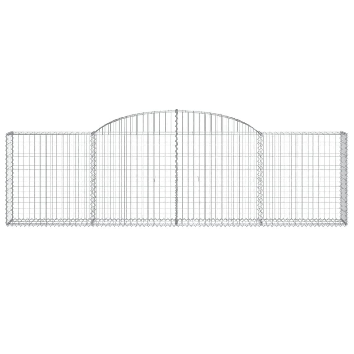 vidaXL Συρματοκιβώτια Τοξωτά 15 τεμ. 300x30x80/100 εκ. Γαλβαν. Ατσάλι