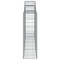 vidaXL Συρματοκιβώτια Τοξωτά 3 τεμ. 300x30x100/120 εκ. Γαλβαν. Ατσάλι