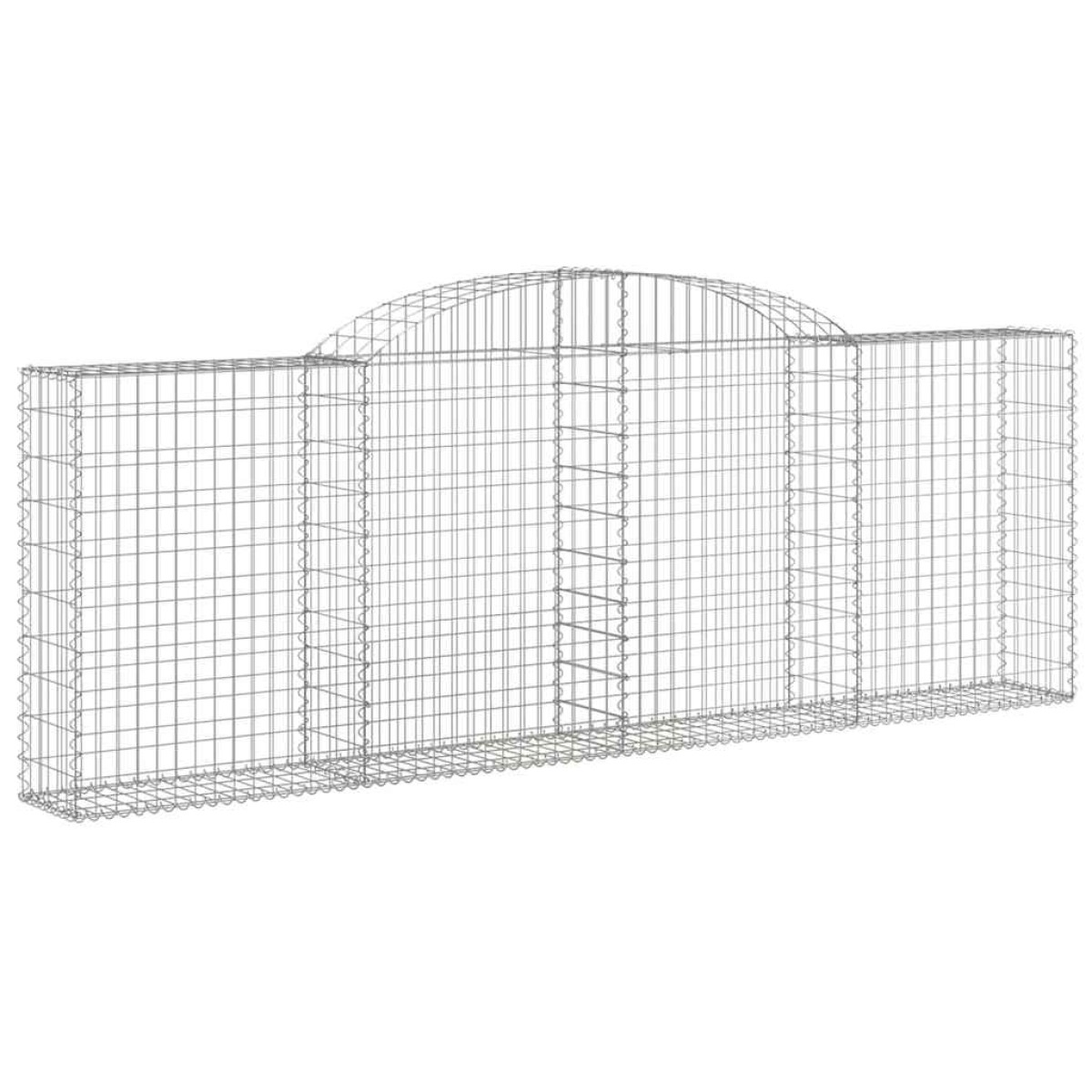 vidaXL Συρματοκιβώτια Τοξωτά 5 τεμ. 300x30x100/120 εκ. Γαλβαν. Ατσάλι