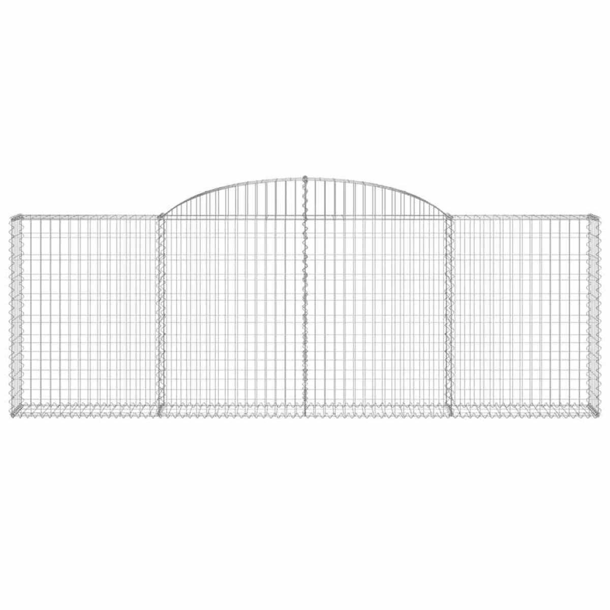 vidaXL Συρματοκιβώτια Τοξωτά 5 τεμ. 300x30x100/120 εκ. Γαλβαν. Ατσάλι