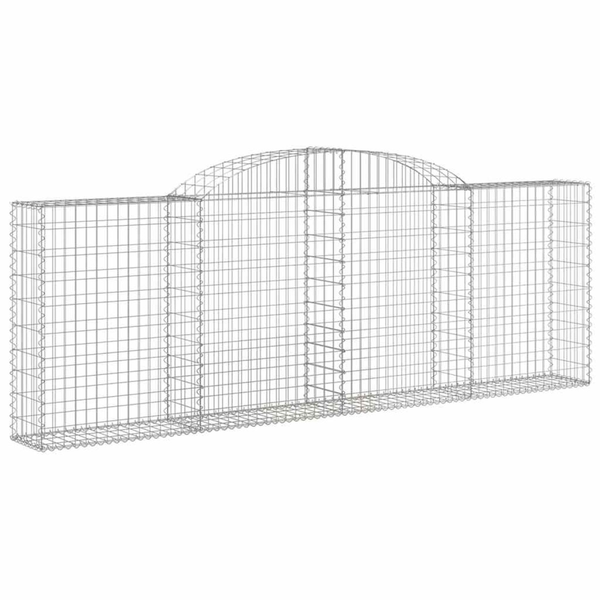 vidaXL Συρματοκιβώτια Τοξωτά 8 τεμ. 300x30x100/120 εκ. Γαλβαν. Ατσάλι