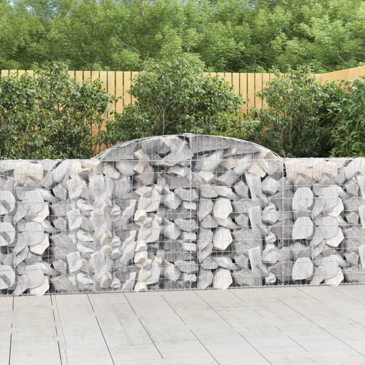 vidaXL Συρματοκιβώτια Τοξωτά 9 τεμ. 300x30x100/120 εκ. Γαλβαν. Ατσάλι