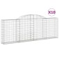 vidaXL Συρματοκιβώτια Τοξωτά 10 τεμ. 300x30x100/120 εκ. Γαλβαν. Ατσάλι