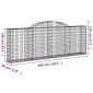 vidaXL Συρματοκιβώτια Τοξωτά 10 τεμ. 300x30x100/120 εκ. Γαλβαν. Ατσάλι