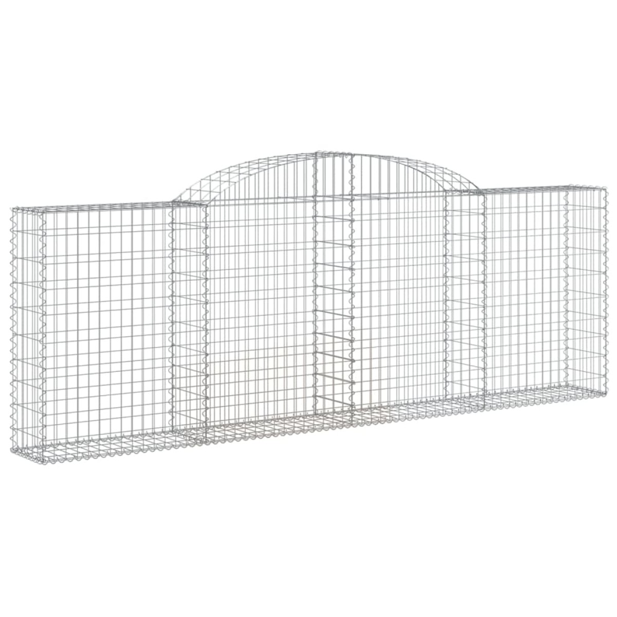 vidaXL Συρματοκιβώτια Τοξωτά 12 τεμ. 300x30x100/120 εκ. Γαλβαν. Ατσάλι
