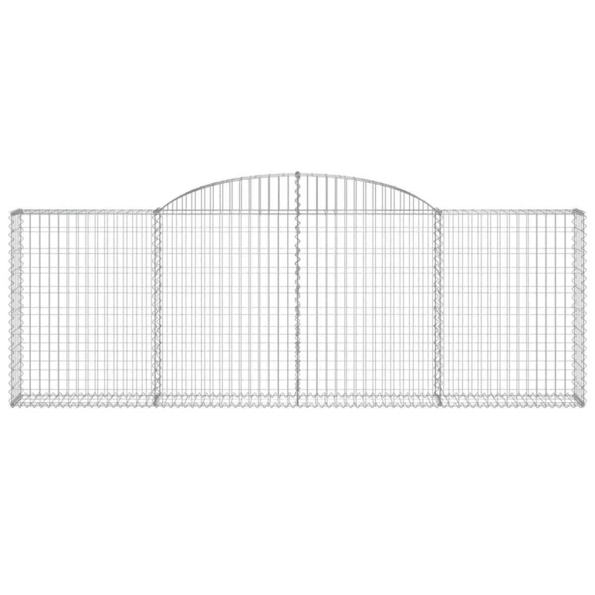 vidaXL Συρματοκιβώτια Τοξωτά 12 τεμ. 300x30x100/120 εκ. Γαλβαν. Ατσάλι