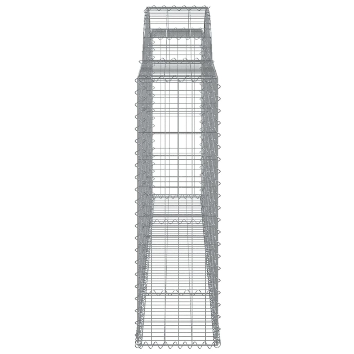 vidaXL Συρματοκιβώτια Τοξωτά 12 τεμ. 300x30x100/120 εκ. Γαλβαν. Ατσάλι