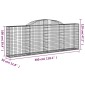 vidaXL Συρματοκιβώτια Τοξωτά 17 τεμ. 300x30x100/120 εκ. Γαλβαν. Ατσάλι