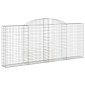 vidaXL Συρματοκιβώτια Τοξωτά 4 τεμ. 300x30x120/140 εκ. Γαλβαν. Ατσάλι