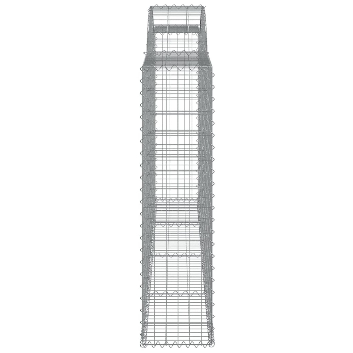 vidaXL Συρματοκιβώτια Τοξωτά 5 τεμ. 300x30x120/140 εκ. Γαλβαν. Ατσάλι