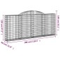 vidaXL Συρματοκιβώτια Τοξωτά 7 τεμ. 300x30x120/140 εκ. Γαλβαν. Ατσάλι