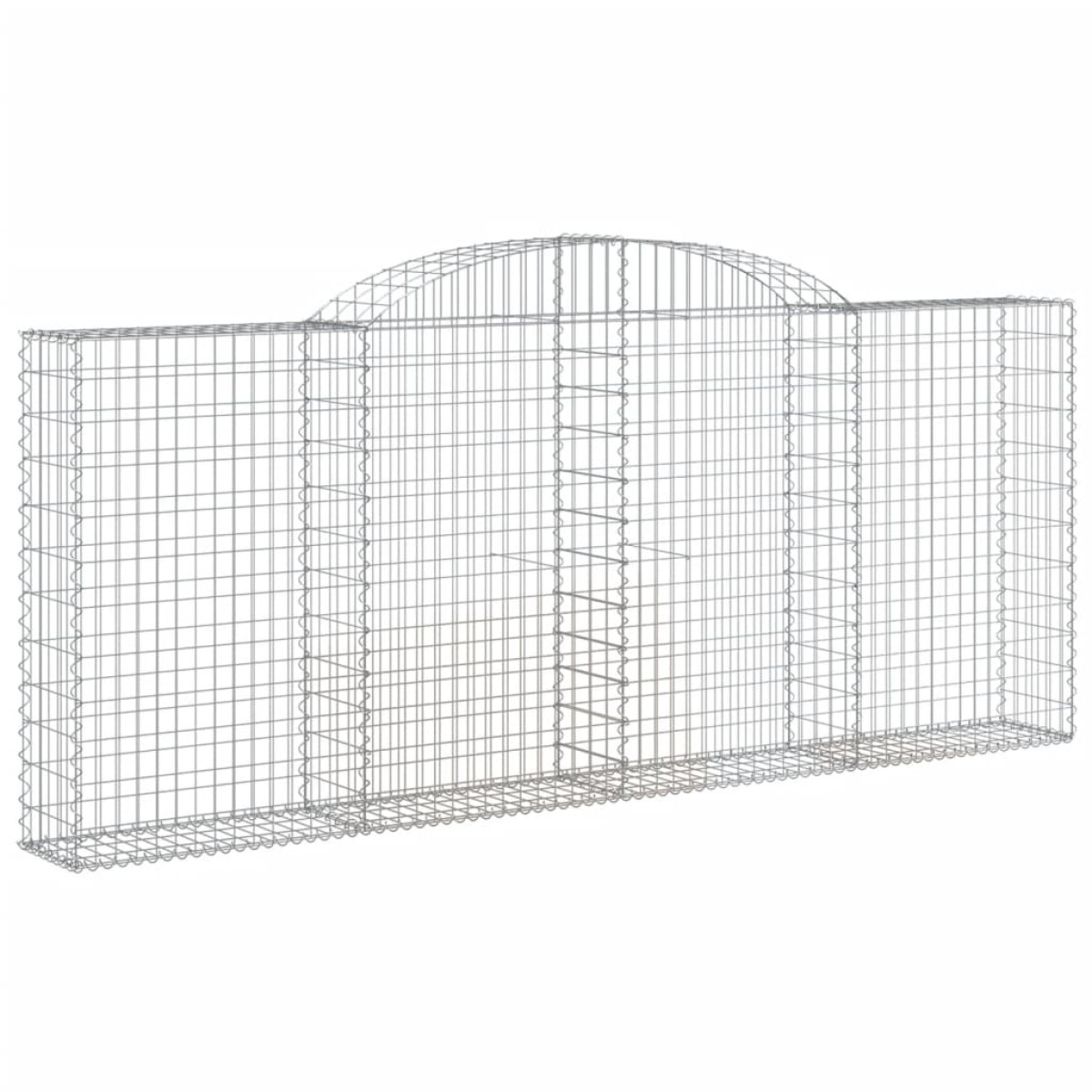 vidaXL Συρματοκιβώτια Τοξωτά 8 τεμ. 300x30x120/140 εκ. Γαλβαν. Ατσάλι