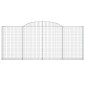 vidaXL Συρματοκιβώτια Τοξωτά 10 τεμ. 300x30x120/140 εκ. Γαλβαν. Ατσάλι