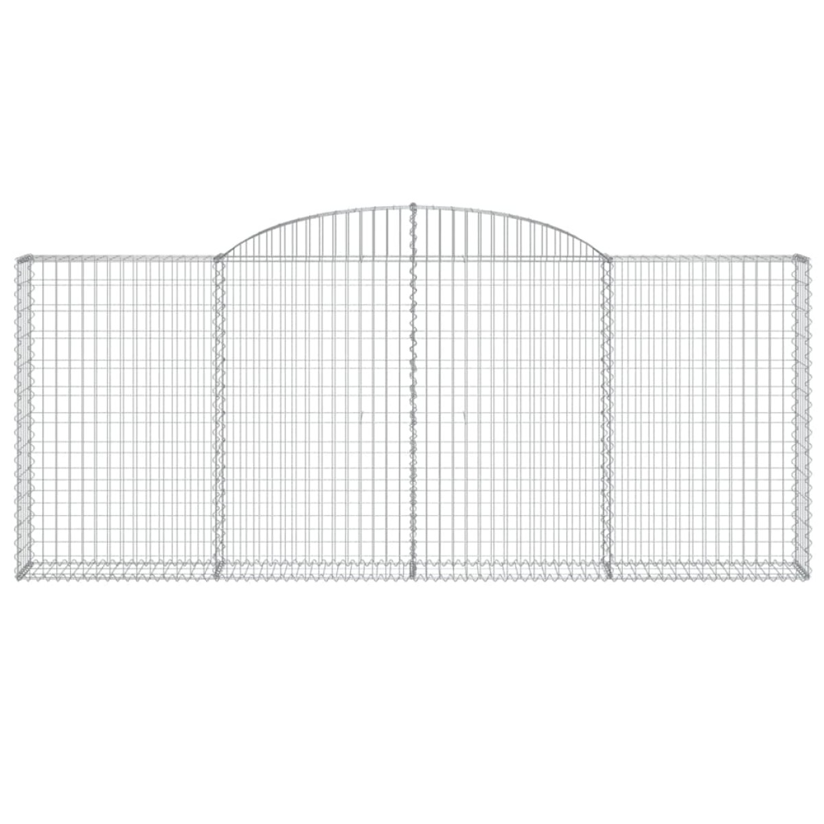 vidaXL Συρματοκιβώτια Τοξωτά 11 τεμ. 300x30x120/140 εκ. Γαλβαν. Ατσάλι