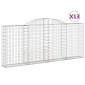 vidaXL Συρματοκιβώτια Τοξωτά 13 τεμ. 300x30x120/140 εκ. Γαλβαν. Ατσάλι
