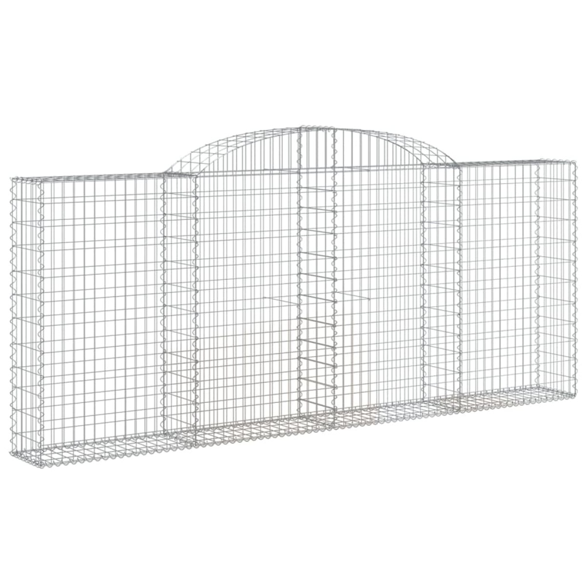 vidaXL Συρματοκιβώτια Τοξωτά 15 τεμ. 300x30x120/140 εκ. Γαλβαν. Ατσάλι