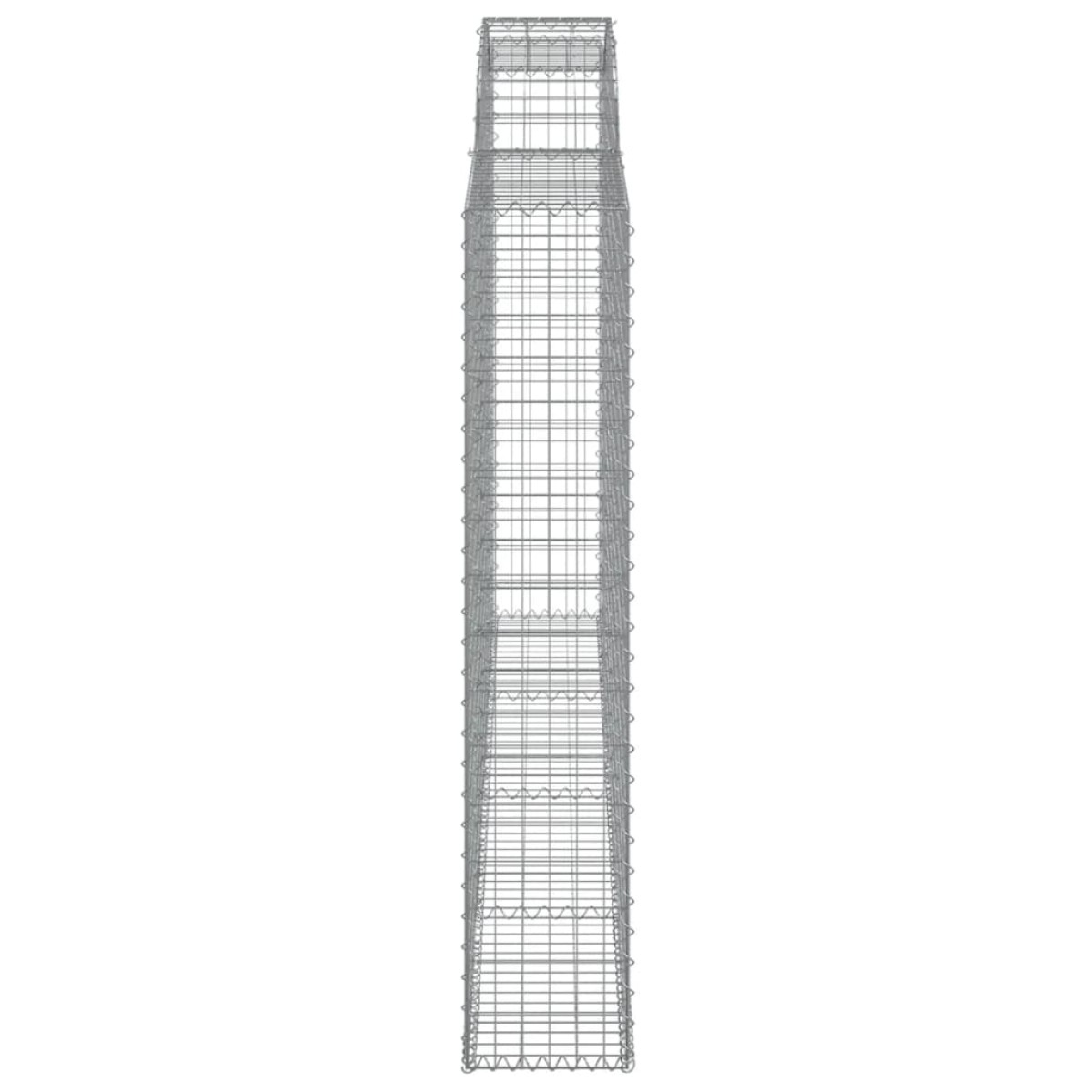 vidaXL Συρματοκιβώτια Τοξωτά 2 τεμ. 300x30x160/180 εκ. Γαλβαν. Ατσάλι