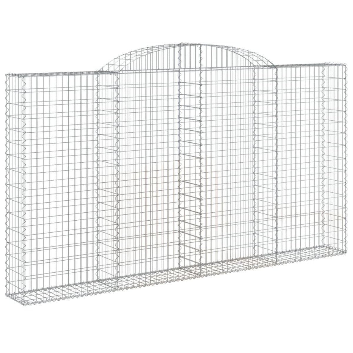vidaXL Συρματοκιβώτια Τοξωτά 3 τεμ. 300x30x160/180 εκ. Γαλβαν. Ατσάλι