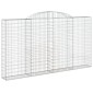 vidaXL Συρματοκιβώτια Τοξωτά 4 τεμ. 300x30x160/180 εκ. Γαλβαν. Ατσάλι