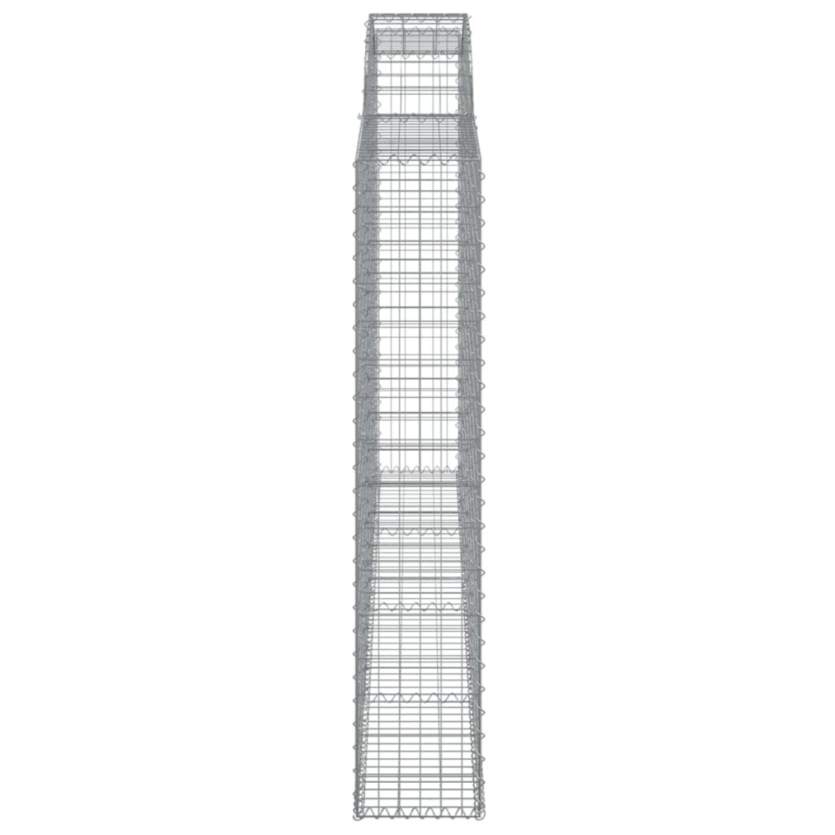 vidaXL Συρματοκιβώτια Τοξωτά 4 τεμ. 300x30x160/180 εκ. Γαλβαν. Ατσάλι