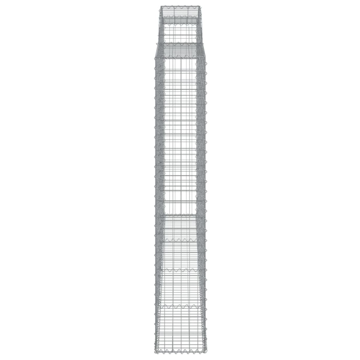 vidaXL Συρματοκιβώτια Τοξωτά 2 τεμ. 300x30x180/200 εκ. Γαλβαν. Ατσάλι
