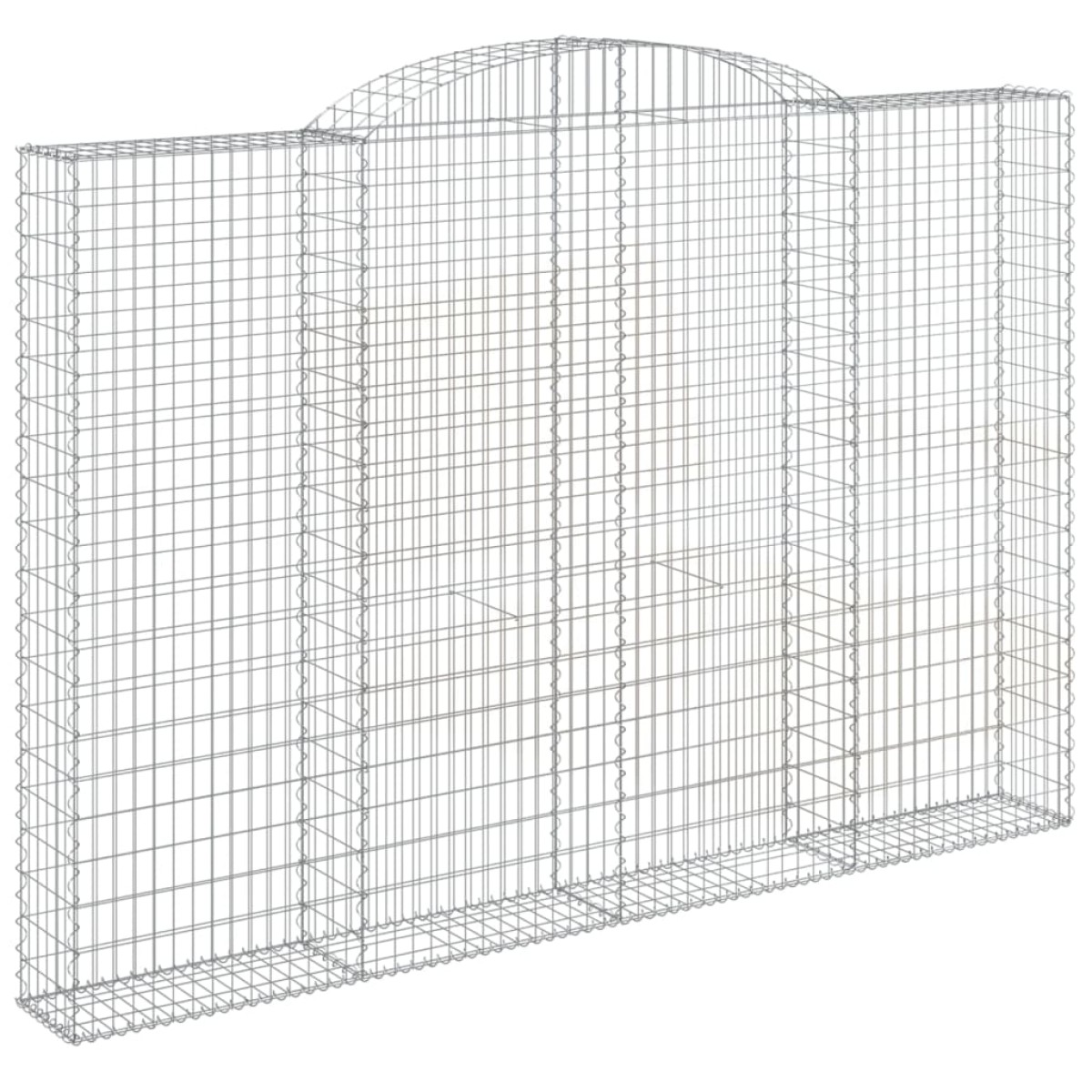 vidaXL Συρματοκιβώτια Τοξωτά 2 τεμ. 300x30x200/220 εκ. Γαλβαν. Ατσάλι