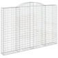 vidaXL Συρματοκιβώτια Τοξωτά 2 τεμ. 300x30x200/220 εκ. Γαλβαν. Ατσάλι