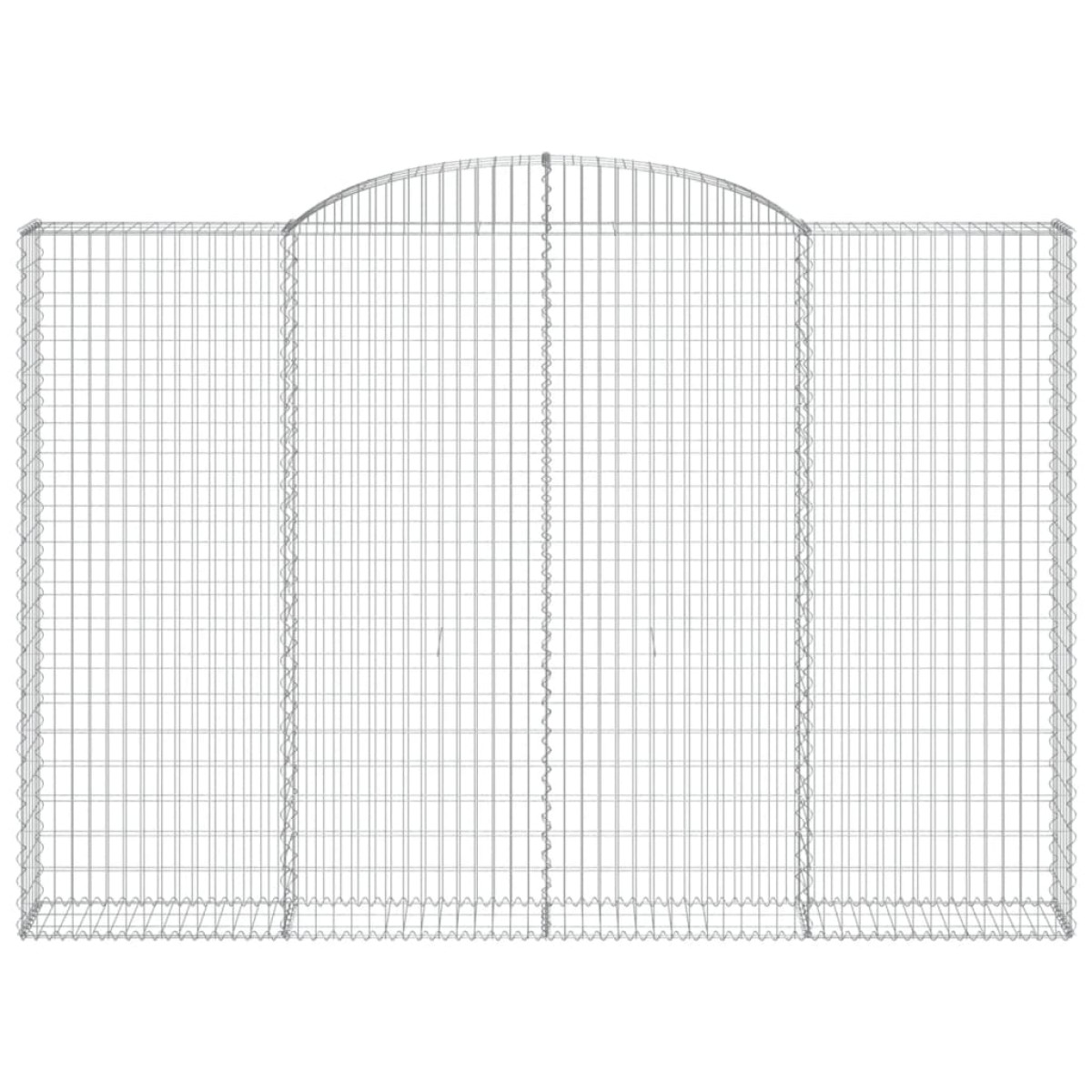 vidaXL Συρματοκιβώτια Τοξωτά 2 τεμ. 300x30x200/220 εκ. Γαλβαν. Ατσάλι