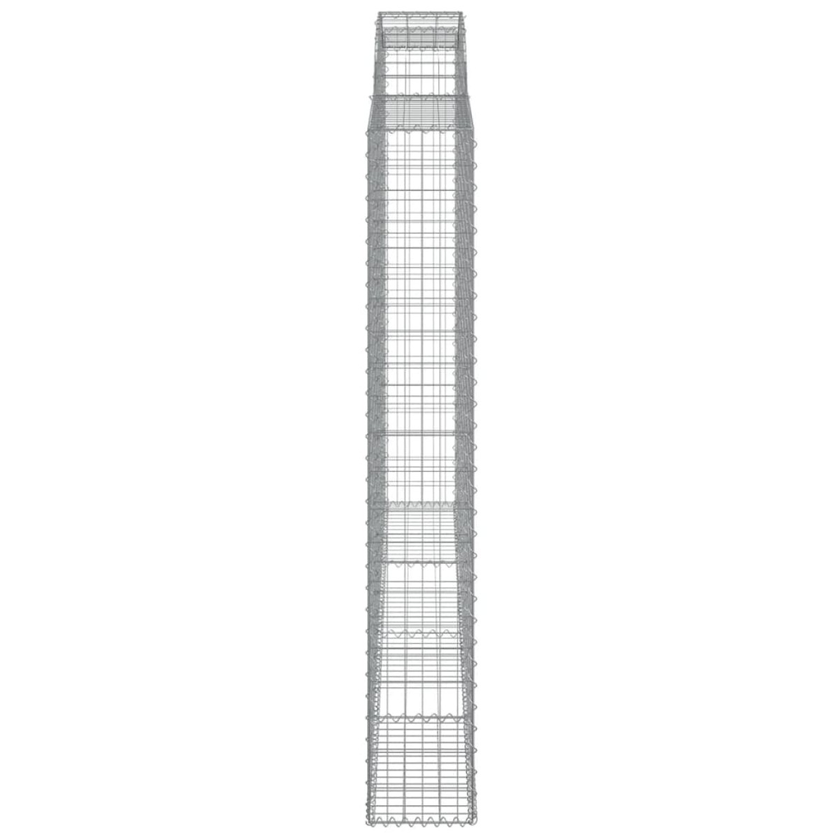 vidaXL Συρματοκιβώτια Τοξωτά 4 τεμ. 300x30x200/220 εκ. Γαλβαν. Ατσάλι