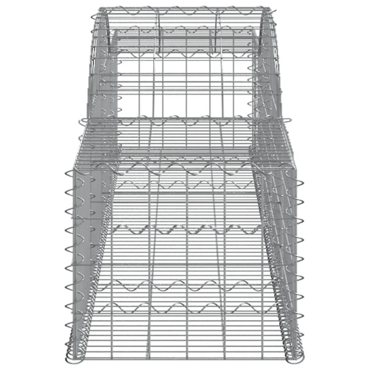 vidaXL Συρματοκιβώτια Τοξωτά 7 τεμ. 300x50x40/60 εκ. Γαλβαν. Ατσάλι