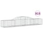 vidaXL Συρματοκιβώτια Τοξωτά 15 τεμ. 300x50x40/60 εκ. Γαλβαν. Ατσάλι