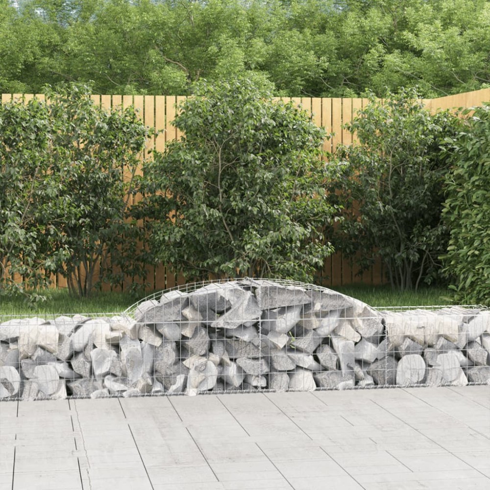 vidaXL Συρματοκιβώτια Τοξωτά 17 τεμ. 300x50x40/60 εκ. Γαλβαν. Ατσάλι
