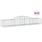 vidaXL Συρματοκιβώτια Τοξωτά 25 τεμ. 300x50x40/60 εκ. Γαλβαν. Ατσάλι