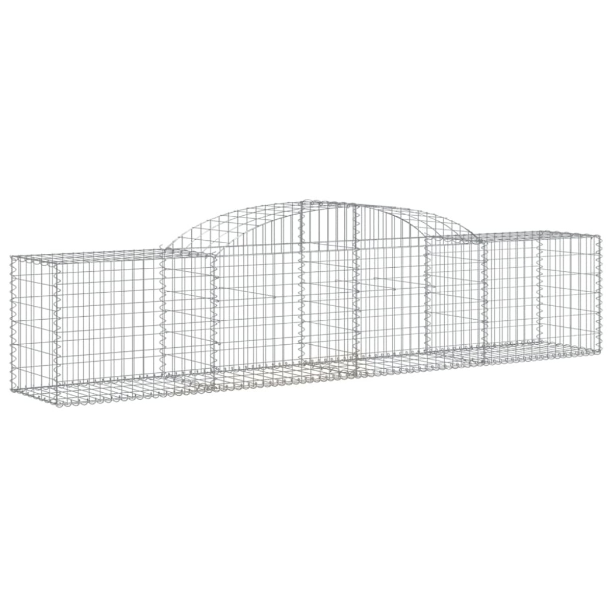 vidaXL Συρματοκιβώτια Τοξωτά 7 τεμ. 300x50x60/80 εκ. Γαλβαν. Ατσάλι