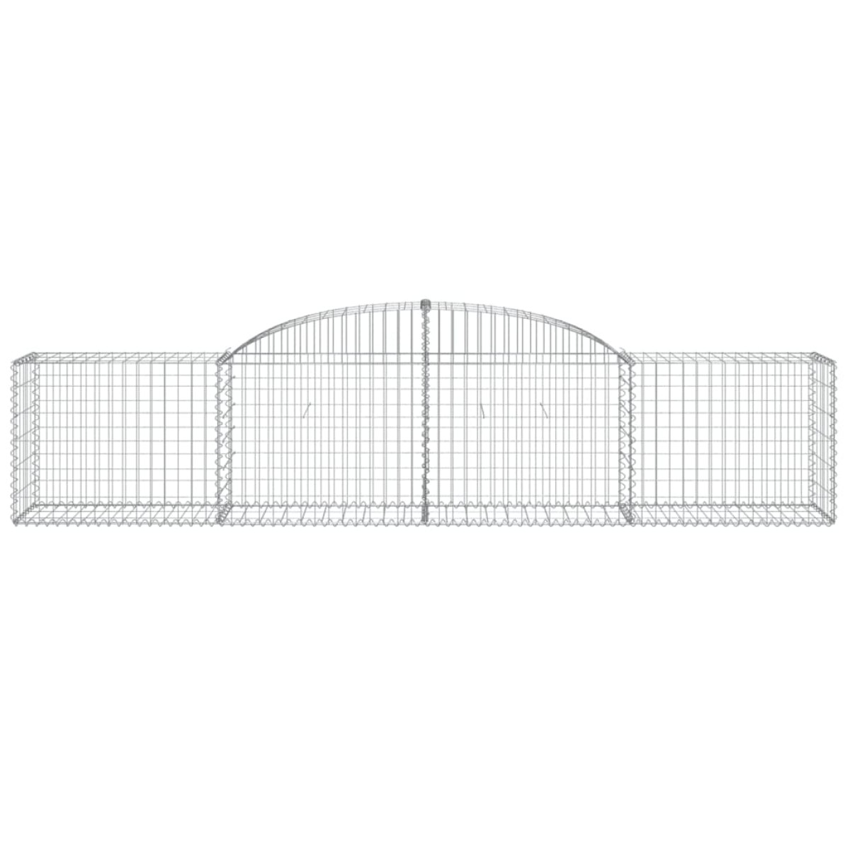 vidaXL Συρματοκιβώτια Τοξωτά 12 τεμ. 300x50x60/80 εκ. Γαλβαν. Ατσάλι