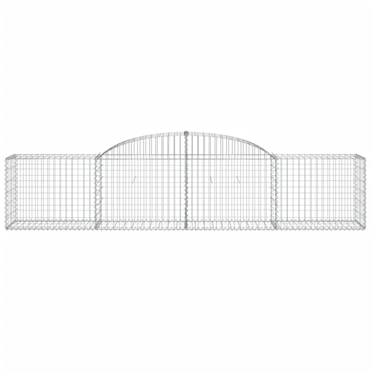 vidaXL Συρματοκιβώτια Τοξωτά 15 τεμ. 300x50x60/80 εκ. Γαλβαν. Ατσάλι