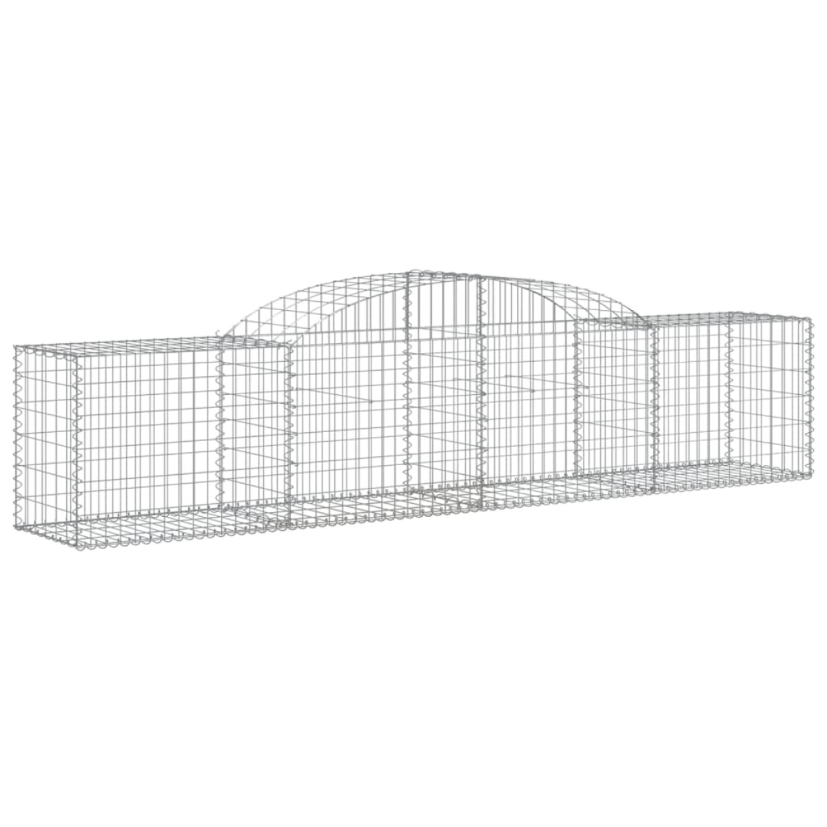 vidaXL Συρματοκιβώτια Τοξωτά 17 τεμ. 300x50x60/80 εκ. Γαλβαν. Ατσάλι