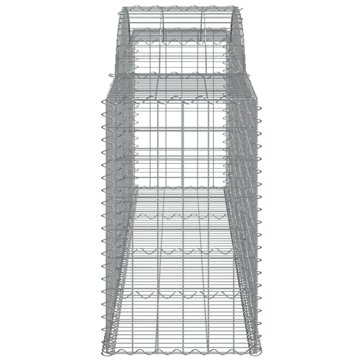 vidaXL Συρματοκιβώτια Τοξωτά 2 τεμ. 300x50x80/100 εκ. Γαλβαν. Ατσάλι